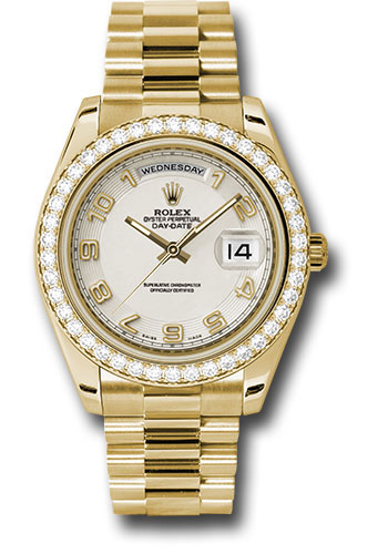 Rolex Watches - Day-Date II President Yellow Gold - Diamond Bezel - Style No: 218348 icap