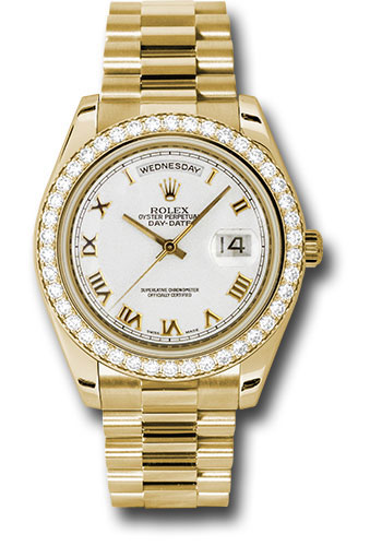 Rolex Watches - Day-Date II President Yellow Gold - Diamond Bezel - Style No: 218348 wrp