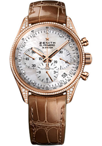Zenith Watches - El Primero Lady 36'000 VPH - 38mm Rose Gold - Style No: 22.2151.400/81.C709