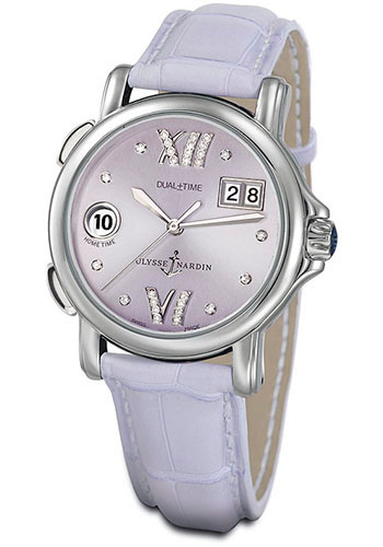 Ulysse Nardin Watches - GMT Dual Time 37mm Ladies Steel - Style No: 223-22/30-07