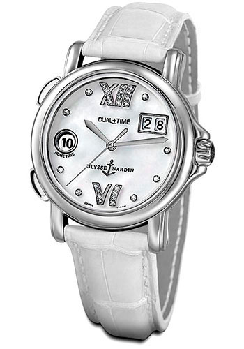 Ulysse Nardin Watches - GMT Dual Time 37mm Ladies Steel - Style No: 223-22/391