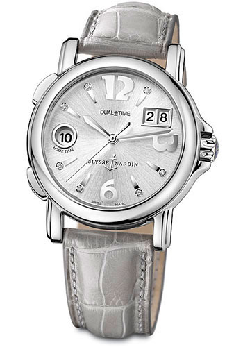Ulysse Nardin Watches - GMT Dual Time 37mm Ladies Steel - Style No: 223-22/60-01