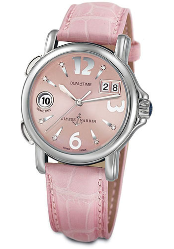 Ulysse Nardin Watches - GMT Dual Time 37mm Ladies Steel - Style No: 223-22/60-06