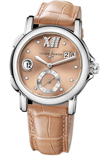 Ulysse Nardin Watches - GMT Dual Time 37mm Ladies Steel - Style No: 243-22/30-09