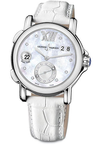 Ulysse Nardin Watches - GMT Dual Time 37mm Ladies Steel - Style No: 243-22/391
