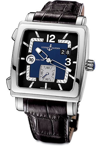 Ulysse Nardin Watches - Quadrato Dual Time Stainless Steel - Style No: 243-92/632