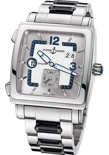 Ulysse Nardin Watches - Quadrato Dual Time Stainless Steel - Style No: 243-92-7/601