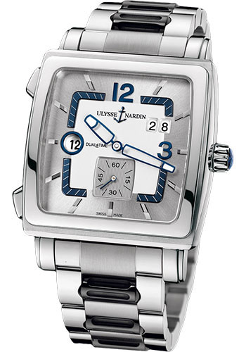 Ulysse Nardin Watches - Quadrato Dual Time Stainless Steel - Style No: 243-92-7M-601