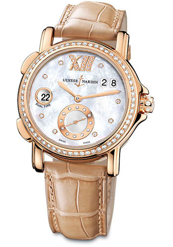 Ulysse Nardin Ladies Michelangelo 233-48 White Leather Strap Watch