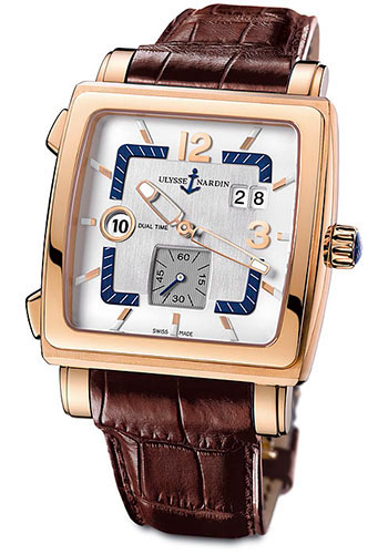 Ulysse Nardin Watches - Quadrato Dual Time Rose Gold - Style No: 246-92/600