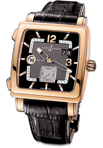 Ulysse Nardin Watches - Quadrato Dual Time Rose Gold - Style No: 246-92/692