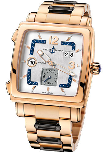 Ulysse Nardin Watches - Quadrato Dual Time Rose Gold - Style No: 246-92-8/600