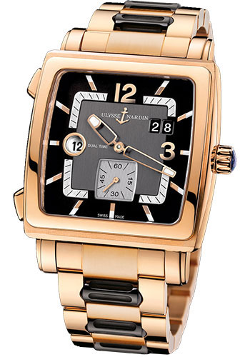 Ulysse Nardin Watches - Quadrato Dual Time Rose Gold - Style No: 246-92-8/692