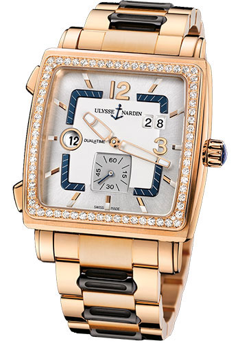 Ulysse Nardin Watches - Quadrato Dual Time Rose Gold - Style No: 246-92B-8/600