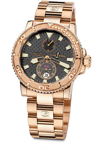 Ulysse Nardin Watches - Maxi Marine Diver Rose Gold - Style No: 266-33-8/925