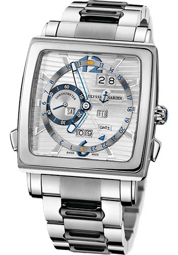 Ulysse Nardin Watches - Quadrato Dual Time Perpetual White Gold - Style No: 320-90-8M/91