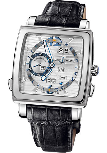Ulysse Nardin Watches - Quadrato Dual Time Perpetual White Gold - Style No: 320-90/91