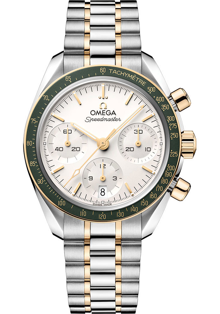 Omega Watches - Speedmaster Chronograph 38 mm - Steel and Moonshine Gold - Style No: 324.20.38.50.02.001