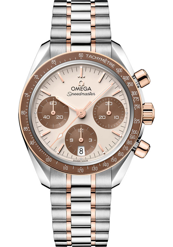 Omega Watches - Speedmaster Chronograph 38 mm - Steel and Sedna Gold - Style No: 324.20.38.50.02.002