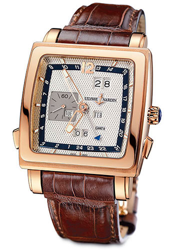 Ulysse Nardin Watches - Quadrato Dual Time Perpetual Rose Gold - Style No: 326-90/61