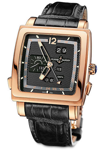 Ulysse Nardin Watches - Quadrato Dual Time Perpetual Rose Gold - Style No: 326-90/62