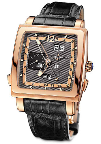 Ulysse Nardin Watches - Quadrato Dual Time Perpetual Rose Gold - Style No: 326-90/69