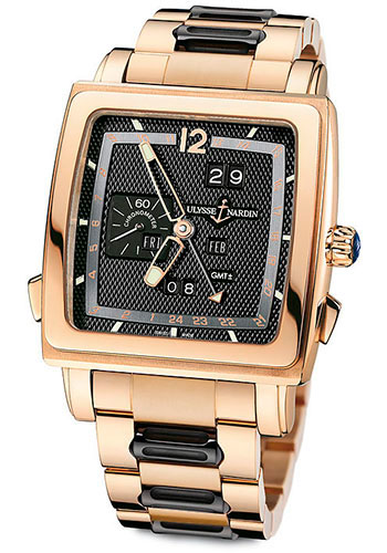 Ulysse Nardin Watches - Quadrato Dual Time Perpetual Rose Gold - Style No: 326-90-8/62