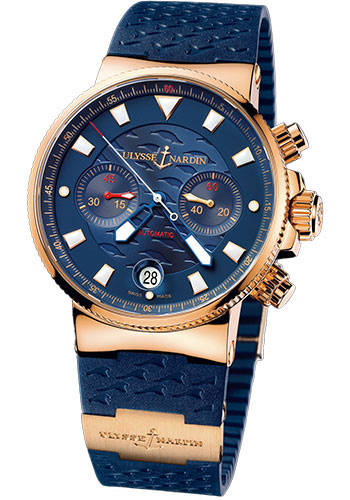 Ulysse Nardin Watches - Maxi Marine Blue Seal Chronograph - Style No: 356-68LE-3