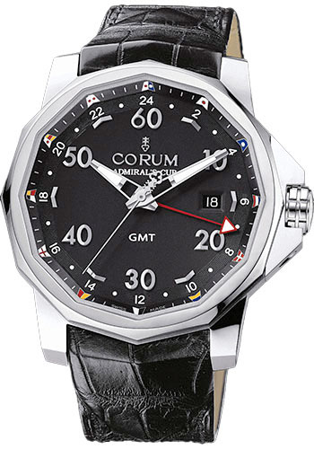 Corum Watches - Admiral's Cup GMT 44 Stainless Steel - Style No: 383.330.20/0F81 AN12