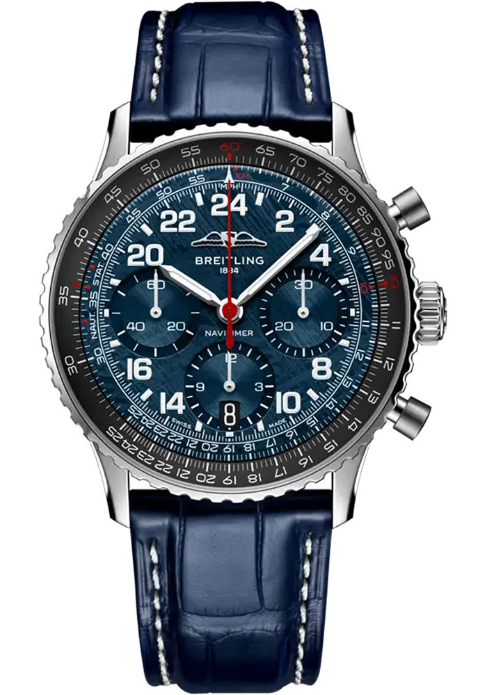 Breitling Watches - Navitimer B01 Chronograph 41mm - Stainless Steel - Leather Strap - Folding Buckle - Style No: AB02307A1C1P1