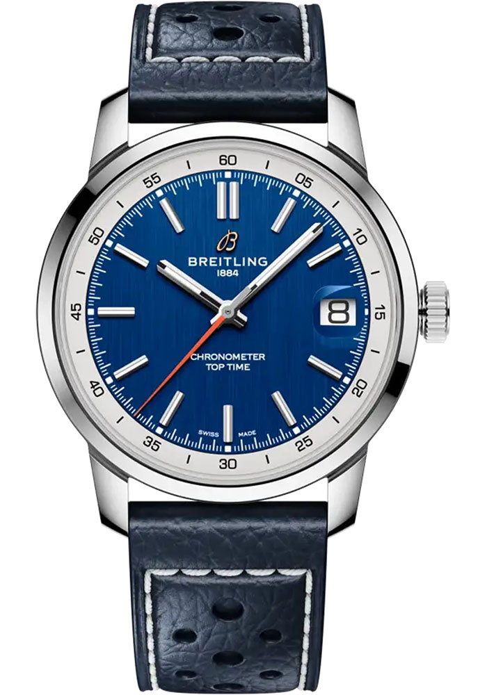 Breitling Watches - Top Time B31 Stainless Steel - Leather Strap - Tang Buckle - Style No: AB3113A71C2X1