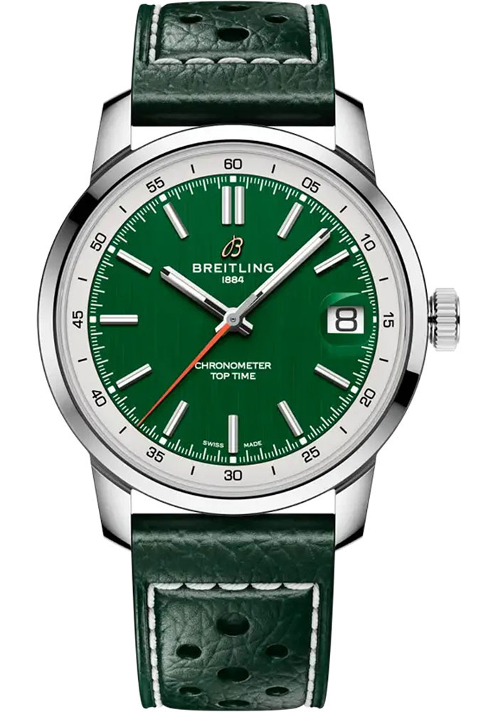 Breitling Watches - Top Time B31 Stainless Steel - Leather Strap - Tang Buckle - Style No: AB3113A71L1X1