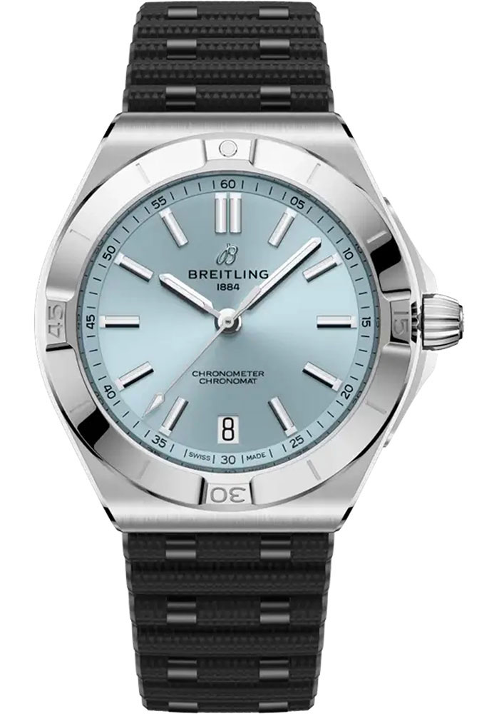 Breitling Watches - Chronomat B31 Automatic 40 Steel and Platinum - Rubber Strap - Folding Buckle - Style No: PB3114101C1S1