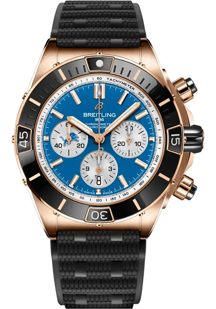 Breitling Watches - Super Chronomat B01 44 Red Gold - Rubber Strap - Folding Buckle - Style No: RB01366A1C2S1