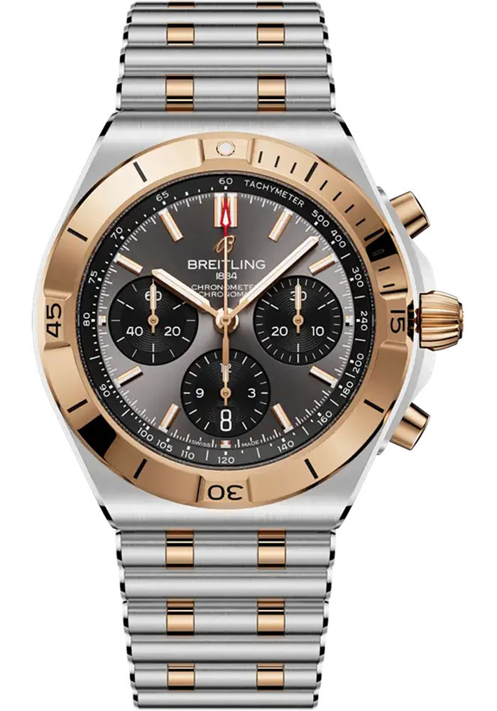 Breitling Watches - Chronomat B01 Chronograph 42 Steel and Red Gold - Metal Bracelet - Style No: UB0158101B1U1