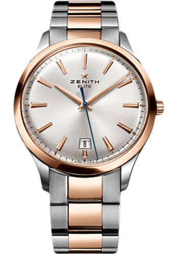 Zenith Watches - Elite Captain Central Second Stainless Steel and Rose Gold - Style No: 51.2020.670/01.M2020