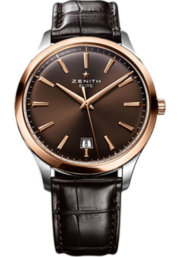 Zenith Watches - Elite Captain Central Second Stainless Steel and Rose Gold - Style No: 51.2020.670/76.C498