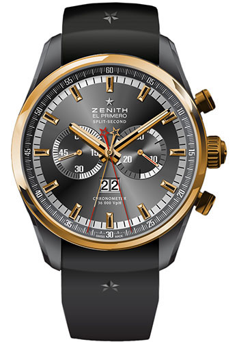 Zenith Watches - El Primero Rattrapante Black Steel and Rose Gold - Style No: 78.2050.4026/91.R530