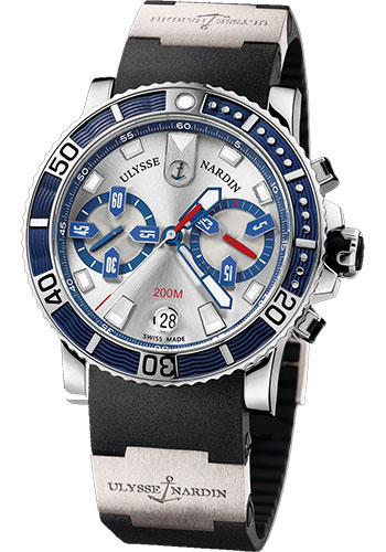 Ulysse Nardin Watches - Maxi Marine Diver Chronograph Steel - Style No: 8003-102-3/91
