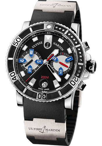 Ulysse Nardin Watches - Maxi Marine Diver Chronograph Steel - Style No: 8003-102-3/92