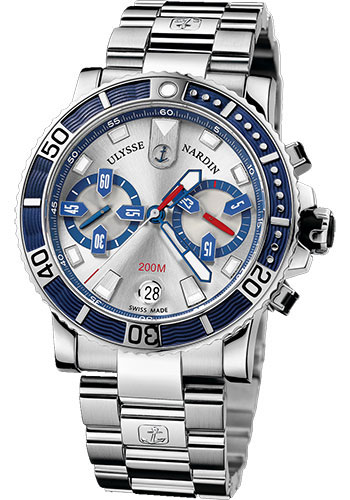 Ulysse Nardin Watches - Maxi Marine Diver Chronograph Steel - Style No: 8003-102-7/91
