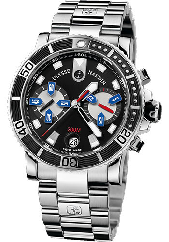 Ulysse Nardin Watches - Maxi Marine Diver Chronograph Steel - Style No: 8003-102-7/92