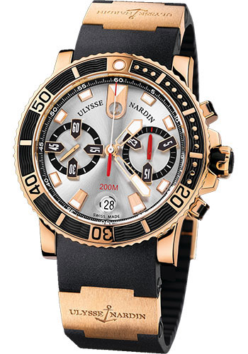 Ulysse Nardin Watches - Maxi Marine Diver Chronograph Gold - Style No: 8006-102-3A/91