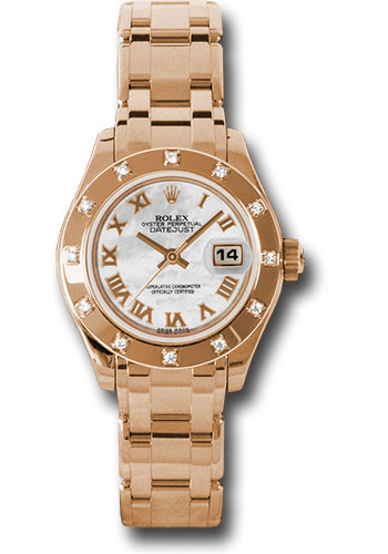 Rolex Watches - Datejust Lady - Pearlmaster Pink Gold Masterpiece 12 Dia Bezel - Style No: 80315 mr