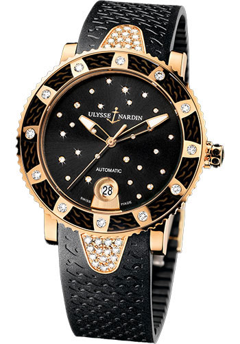 Ulysse Nardin Watches - Marine Lady Diver Starry Night Gold - Style No: 8106-101E-3C/22