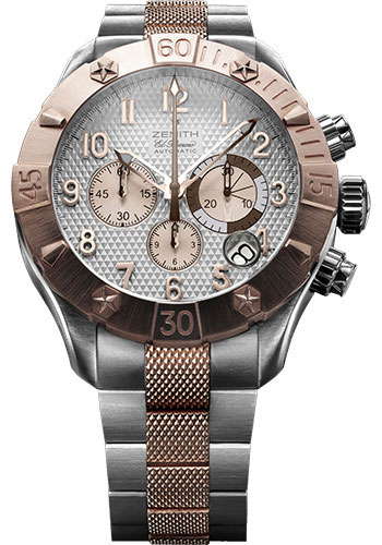 Zenith Watches - Defy Classic Chrono Aero T Steel and Gold - Style No: 860516400001M517