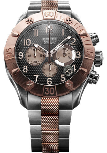 Zenith Watches - Defy Classic Chrono Aero T Steel and Gold - Style No: 860516400021M517