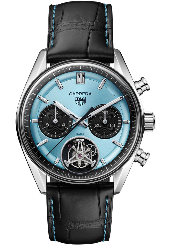 Tag Heuer Watches - Carrera Chronograph Tourbillon Automatic 42 mm - Steel - Strap - Style No: CBS5014.FC6573