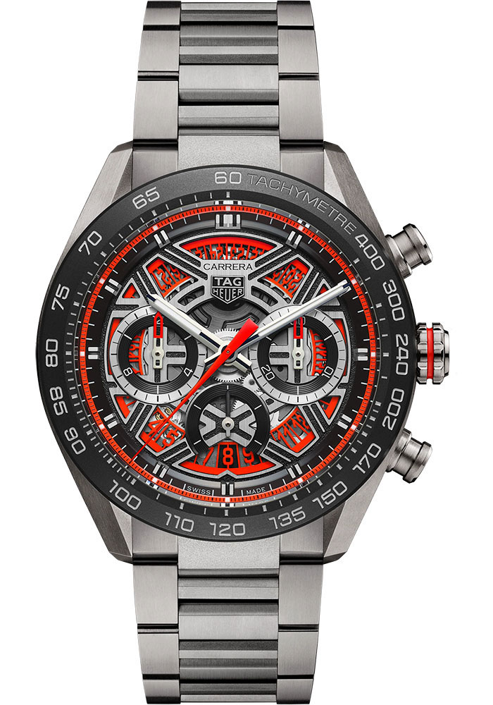 Tag Heuer Watches - Carrera Chronograph Extreme Sport Automatic 44 mm - Titanium Sand-Blasted - Bracelet - Style No: CBU2082.BF0007