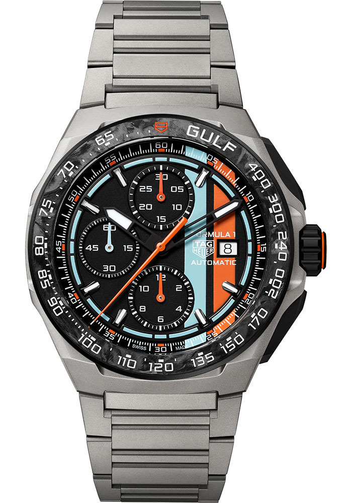 Tag Heuer Watches - Formula 1 Chronograph Automatic 44 mm - Titanium Black DLC Sand-Blasted - Bracelet - Style No: CBZ208B.BF0009